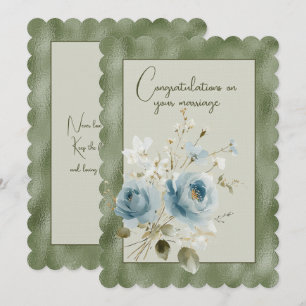 Cartão De Notas Parabéns pelo buquê floral de casamento