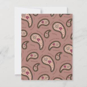 Cartão De Notas Paramecia Paisley Personalizável Biologia Mocha