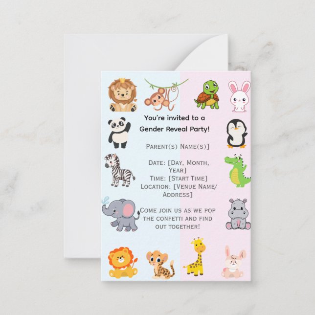 Cartão De Notas Partido de Revisão de Gênero (Frente)