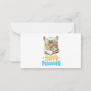 Cartão De Notas Páscoa Feliz Páscoa Gato Divertido Seder Judaico