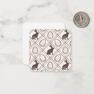 Cartão De Notas Páscoa Xadrez Marrom