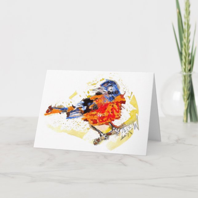 Cartão De Notas Pássaro Antecipado #170109 (Frente)