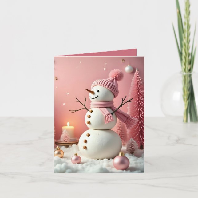 Cartão De Notas Pastel Christmas - Folded Note Card  (Frente)