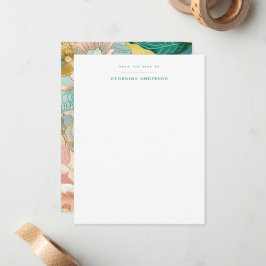 Cartão De Notas Pastel Turquoise — Papel de Carta Pessoal