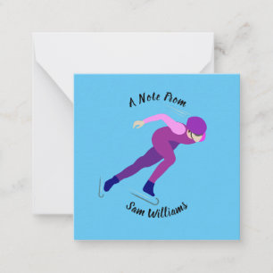 Cartão De Notas Patinação de velocidade