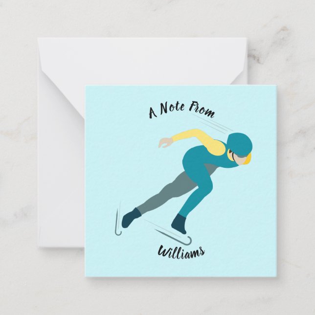 Cartão De Notas Patinação de velocidade (Frente)