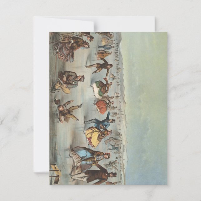 Cartão De Notas Patinação no Central Park, Nova Iorque (Frente)