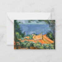 Paul Cezanne - Estaque com Telhados Vermelhos