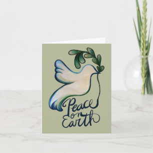 Cartão De Notas Paz na Terra pomba da esperança arte pacífica