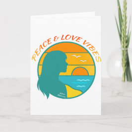 Cartão De Notas Peace & Love Vibes