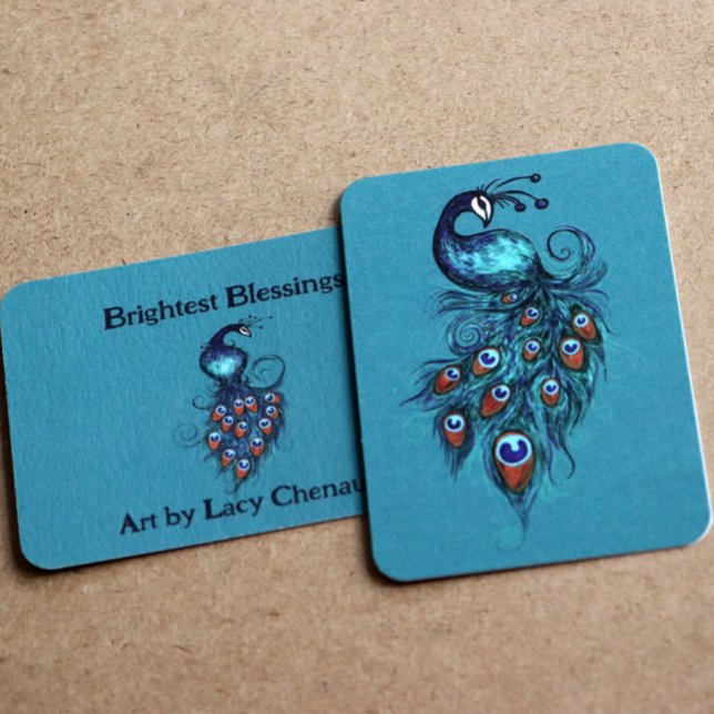 Cartão De Notas Peacock Feather Teal Peacocks (Criador carregado)