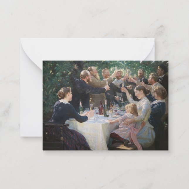 Cartão De Notas Peder Severin Kroyer - Hip, Hip, Hurrah! (Frente)