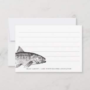 Cartão De Notas Pensamentos Fishy   Papel de carta Personalizado E