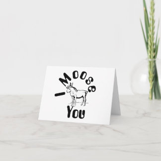 Cartão De Notas Pensando no seu bilhete: Moose You