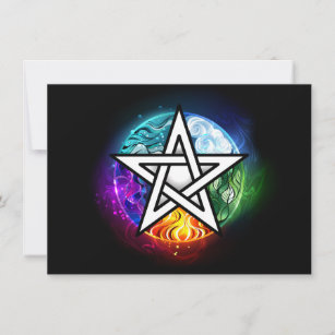 Cartão De Notas Pentagrama do Wiccan