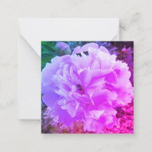 Cartão De Notas Peony Flower com Honey Bee