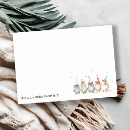 Cartão De Notas Pequenas Aves Festas Bonitas A Qualquer Aniversári