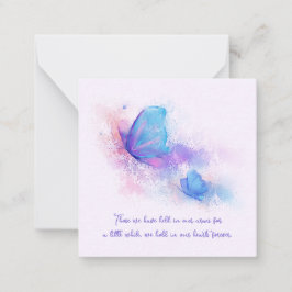 Cartão De Notas Perda de Criança infantil Simpatia por Borboleta N