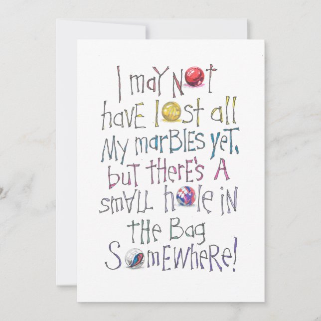 CARTÃO DE NOTAS PERDER MARBLES (Frente)