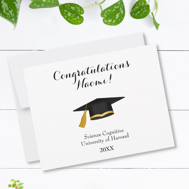 Cartão De Notas Personalised graduation card, card with mortar cap (Criador carregado)