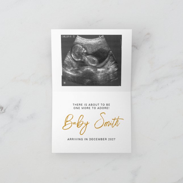 Cartão De Notas Personalised Pregnancy Reveal Card For Grandparent (Interior)