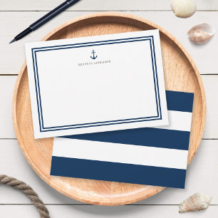 Cartão De Notas Personalizada a Âncora de Cores Personalizada e a