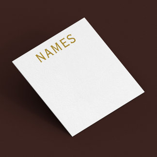 Cartão De Notas Personalizado Com Sobrenome ou Apelido Neles
