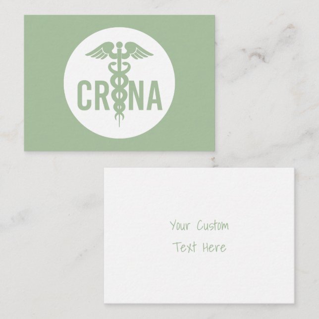 Cartão De Notas Personalizado de Anestesista de Enfermeira Registr (Frente/Verso)