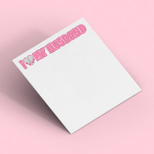 Cartão De Notas Personalizado Eu Amo Meu Marido – Adicionar Foto d