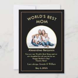 Cartão De Notas Personalizado Melhor Mãe Família Foto Personalizar