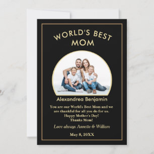 Cartão De Notas Personalizado Melhor Mãe Família Foto Personalizar