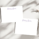 Cartão De Notas Personalizado Monograma Nome Lavanda Roxo Chic<br><div class="desc">Apresentamos nosso Cartão de Notas Personalizado Chic Lavanda Roxo, uma combinação perfeita de elegância e toque pessoal. Este cartão de notas sofisticado apresenta uma tonalidade roxa lavanda suave e é personalizado com seu monograma e nome, adicionando um charme único e elegante. Ideal para bilhetes de agradecimento, saudações especiais ou correspondência...</div>