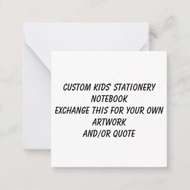 Cartão De Notas Personalizar a Trabalho de arte de Adicionar Nome (Frente)