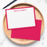 Cartão De Notas Personalizar borda de cores moderna em negrito per<br><div class="desc">Esta placa de anotação moderna apresenta letras em negrito para seu nome, nome comercial, etc, uma borda personalizável na cor de fundo frontal e traseira (simplesmente clique em personalizar para mudar a cor de fundo tanto da frente quanto da parte traseira) e um centro branco na parte frontal. Personalize substituindo...</div>