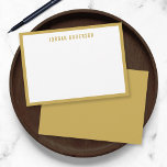 Cartão De Notas Personalizar borda de cores moderna em negrito per<br><div class="desc">Esta placa de anotação moderna apresenta letras em negrito para seu nome, nome comercial, etc, uma borda personalizável na cor de fundo frontal e traseira (simplesmente clique em personalizar para mudar a cor de fundo tanto da frente quanto da parte traseira) e um centro branco na parte frontal. Personalize substituindo...</div>