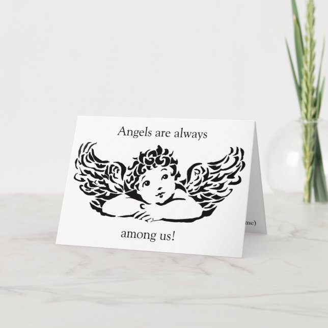 Cartão De Notas Personalized Angel Note Card (Frente)