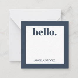 Cartão De Notas Personalized Blue Retro Flower