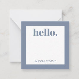 Cartão De Notas Personalized Blue Retro Flower