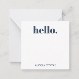 Cartão De Notas Personalized Blue Retro Flower