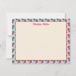 Cartão De Notas Personalized Floral Note Card