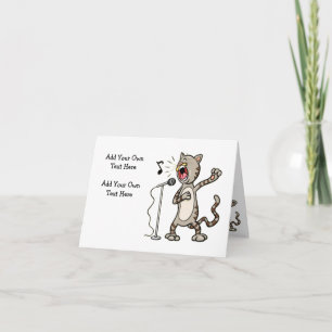 Cartão De Notas Personalized Funny Singing Cat Note Cards