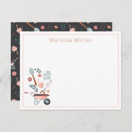Cartão De Notas Personalized Garden Tools Note Card