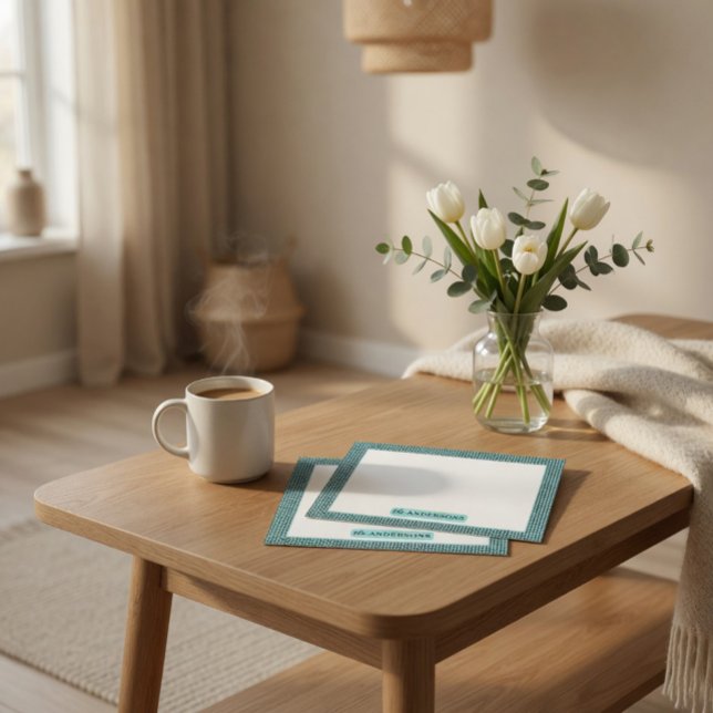 Cartão De Notas Personalized Knit Pattern Note Card (Criador carregado)