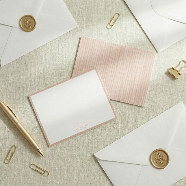 Cartão De Notas Personalized Patterned Note Card Set | Custom Name (Criador carregado)