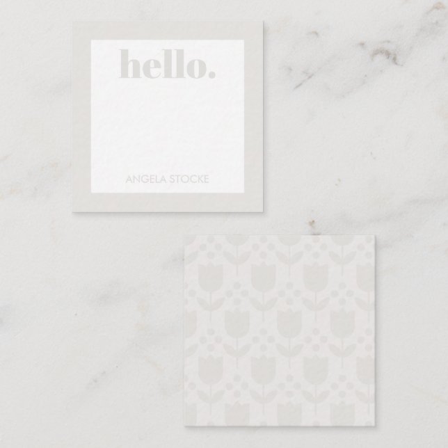 Cartão De Notas Personalized Retro Flower (Frente/Verso)