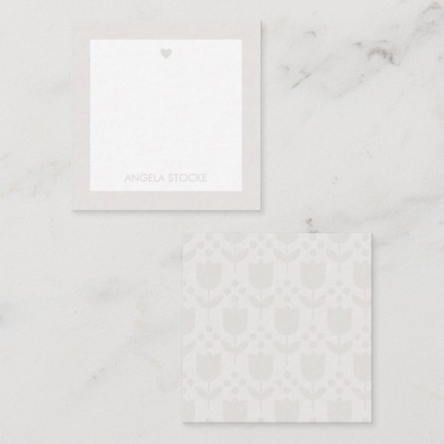 Cartão De Notas Personalized Retro Flower (Frente/Verso)