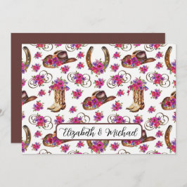 Cartão De Notas Personalized Rustic Wedding Note Card