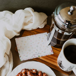 Cartão De Notas Personalized Summer Watercolor Pattern