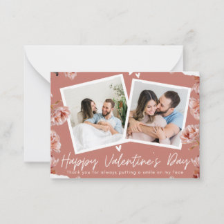 Cartão De Notas Personalized Valentine’s Day Photo Card | Custom C