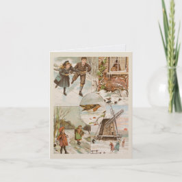 Cartão De Notas Personalized Vintage Christmas/New Year Card